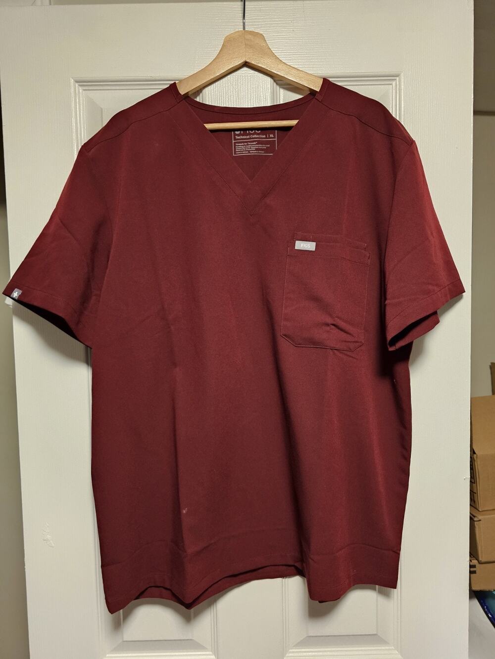 FIGS Scrubs Top Womens XL Maroon